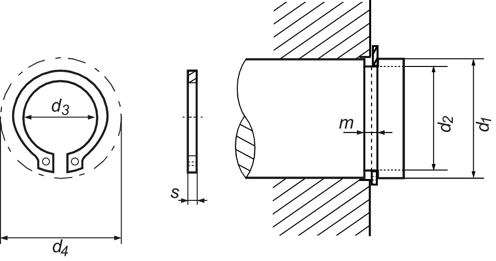 DIN 471  A 155  Fdst